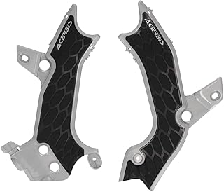 Acerbis - 2024 Kawasaki KX450 Frame Guards- X-Grip - Silver/Black (2983671015)